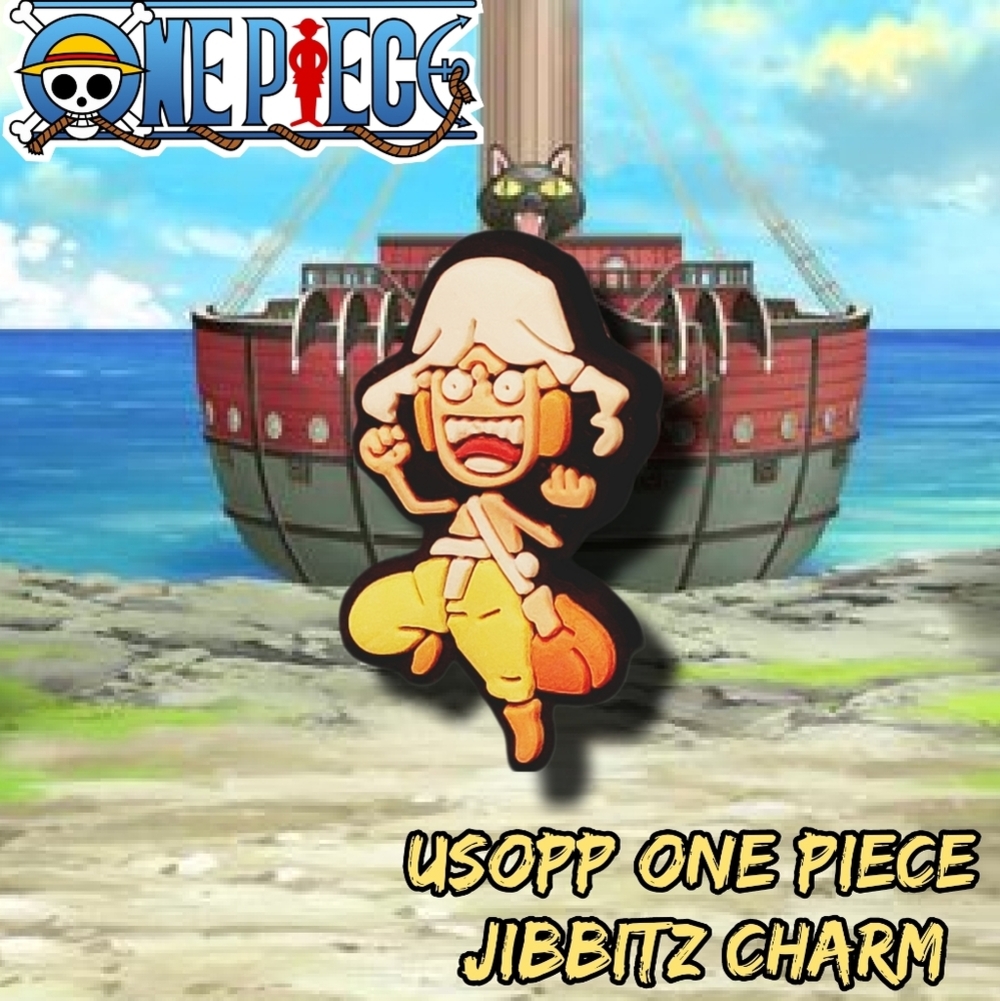 💖3 Charms for $9💖Usopp Croc Charm – Brave Warrior of the Sea One Piece Jibbitz